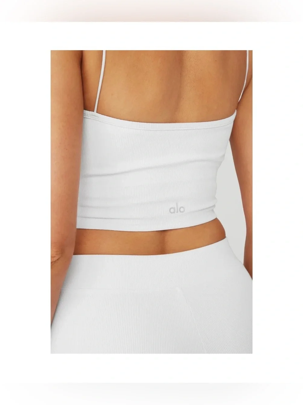 Alo Yoga Goddess Ribbed Bandeau Set White Size Medium A206